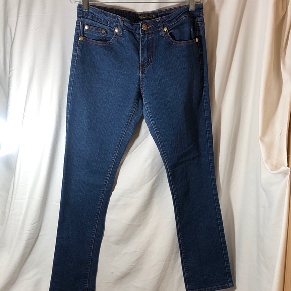Dani Max Denim - Dani Max Classic Women’s Vintage Blue With Orange Thread Jeans, Size 11